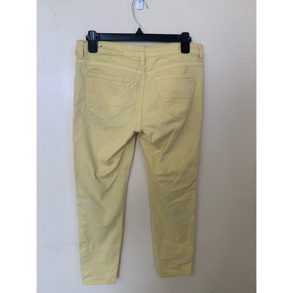 KUT From The Kloth Womens Size 4 Yellow Cropped Skinny Jeans Pants - Picture 3 of 3